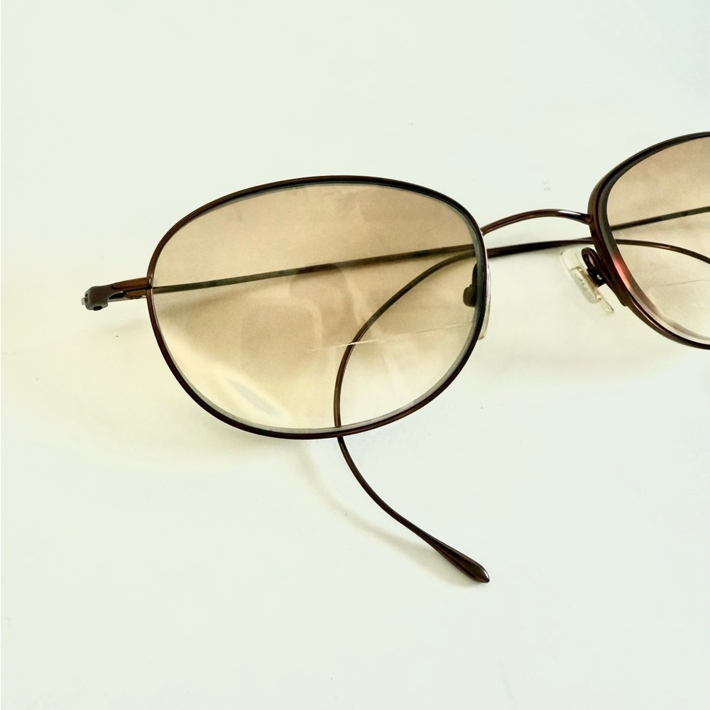 Vintage Calvin Klein Wire Rimless Round Glasses 80s Bronze Spectacles Japan Rare - Picture 2 of 6
